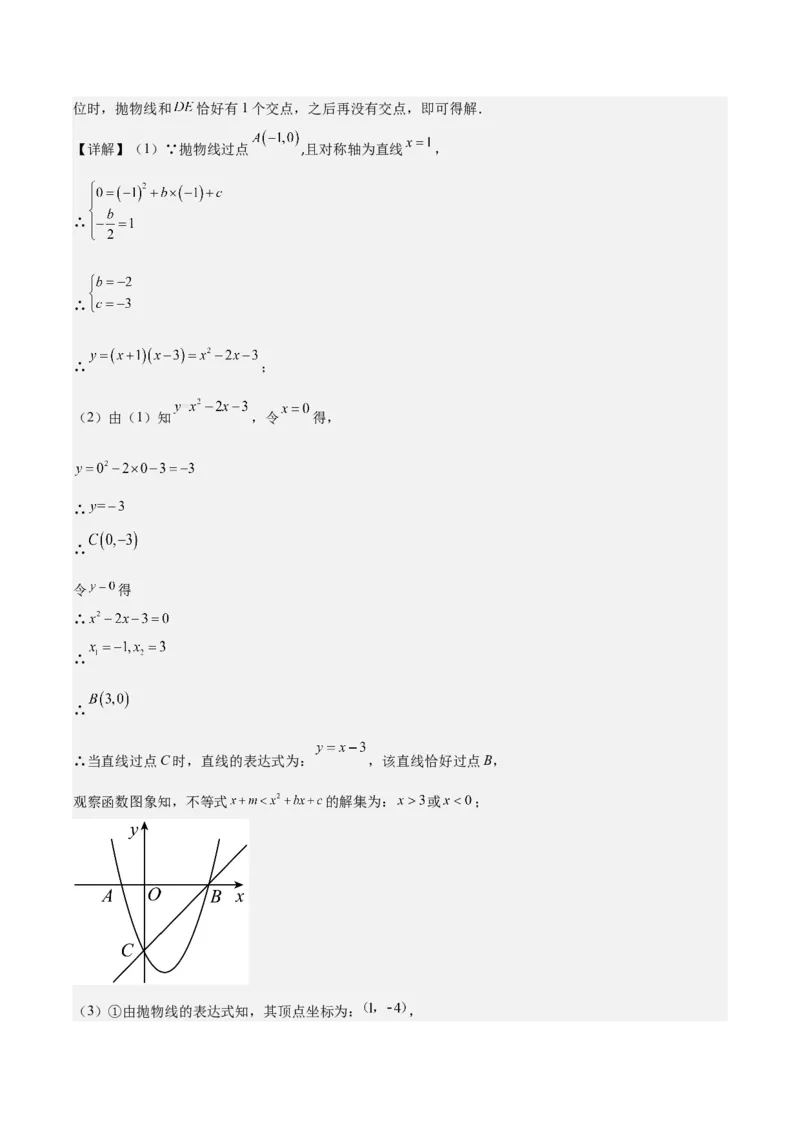 专题22.4解题技巧专题：待定系数法求二次函数的解析式之六大模型（教师版）_初中数学_九年级数学上册（人教版）_重难点专题提优-V8