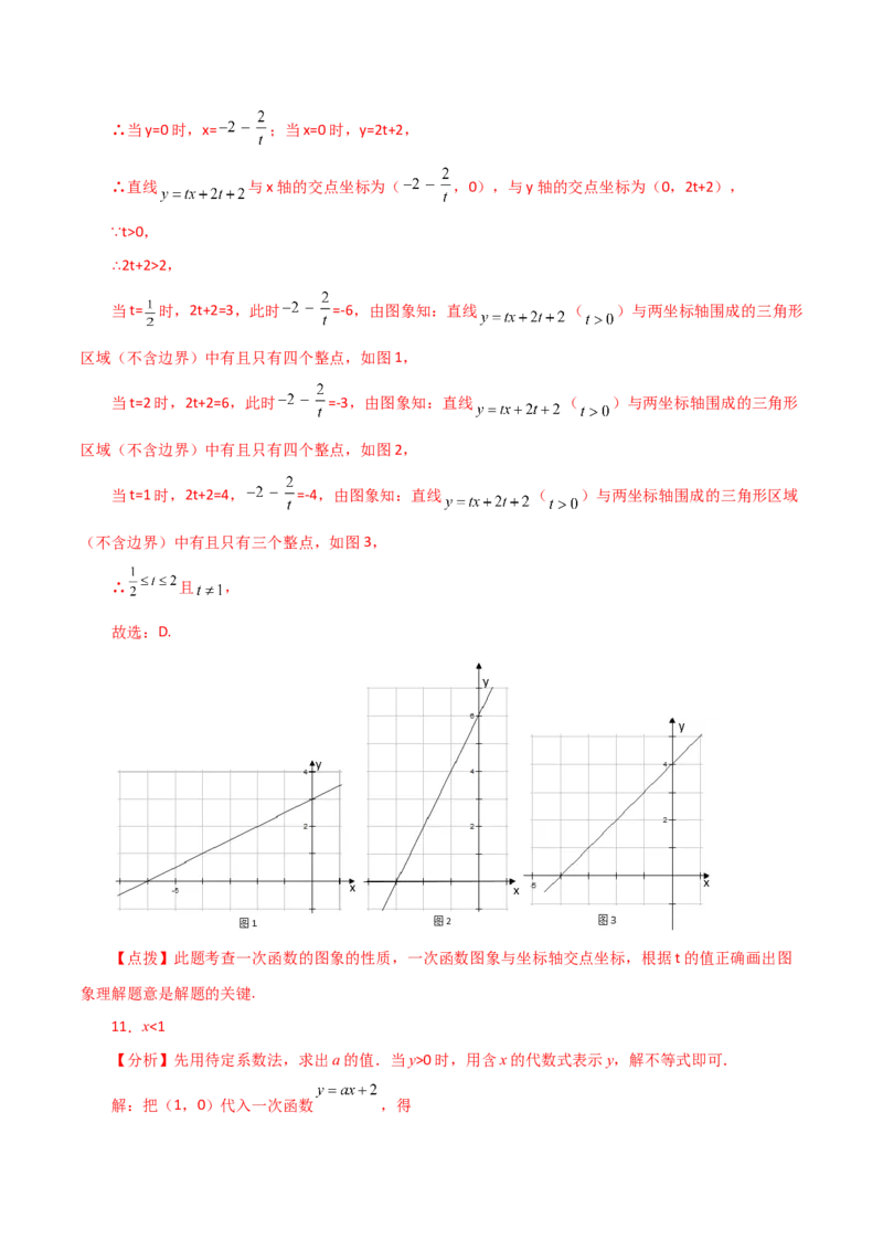 专题19.19一次函数与方程、不等式（直通中考）（综合练）-（人教版）_初中数学_八年级数学下册（人教版）_专题突破练习-V4