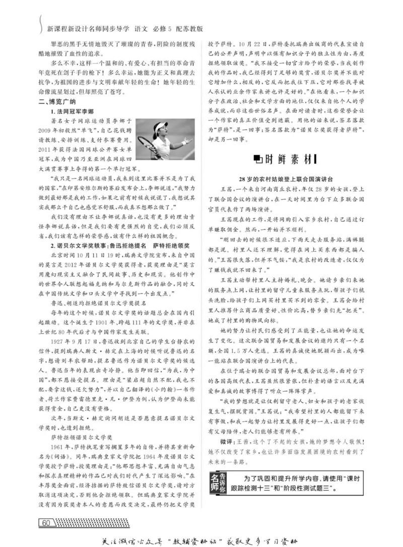 名师同步导学语文苏教版必修5_名师同步导学_高中语文