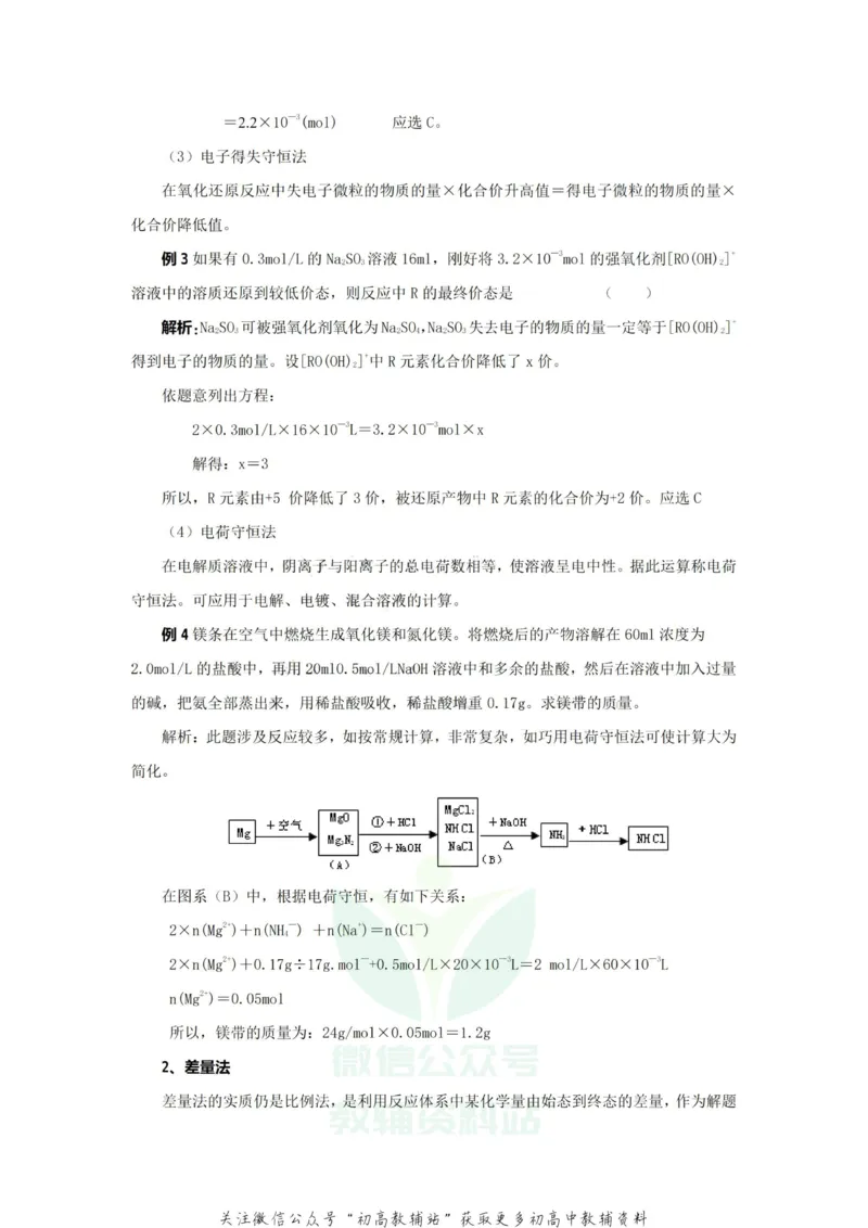 高考化学常见题型解题技巧_高中全科精选资料包_化学精选资料包_解题技巧