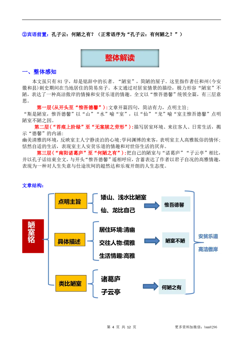 第17.1讲《陋室铭》_新人教版七下语文学习资料包_9.寒假预习课讲义+作业练习_七下语文寒假预习课