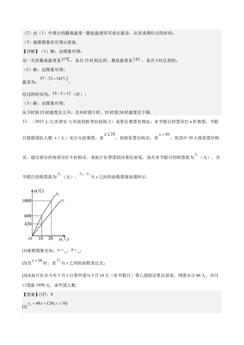 专题19.1变量与函数之七大考点(教师版)_初中数学_八年级数学下册（人教版）_重难点专题提优-V8