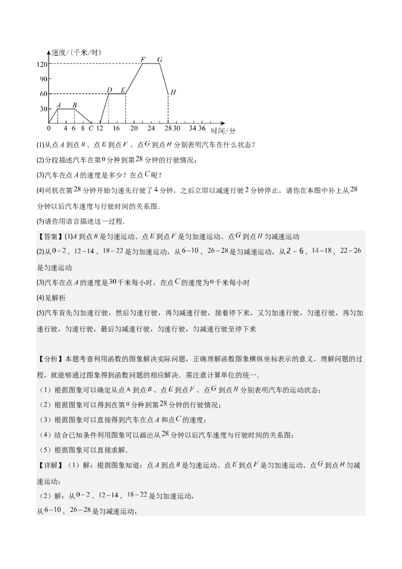 专题19.1变量与函数之七大考点(教师版)_初中数学_八年级数学下册（人教版）_重难点专题提优-V8