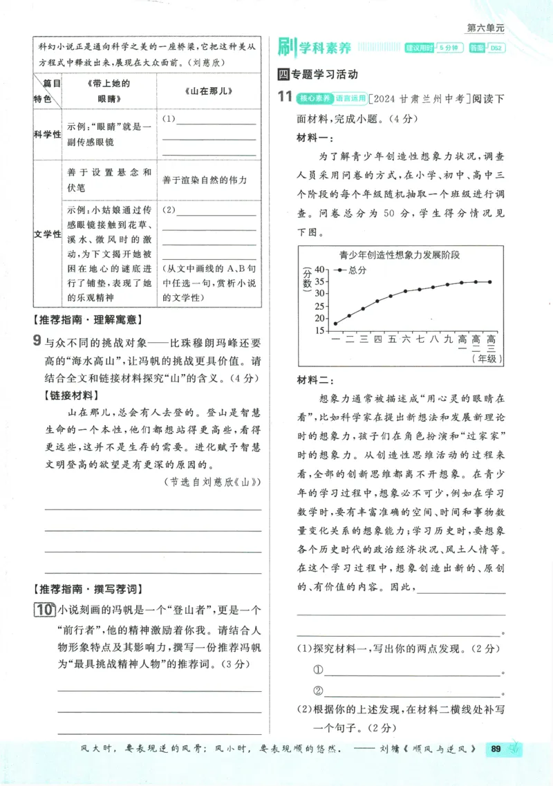 2025版《初中必刷题》语文RJ7下新教材_新人教版七下语文学习资料包_13.配套教辅练习_2025版《初中必刷题》语文RJ7下