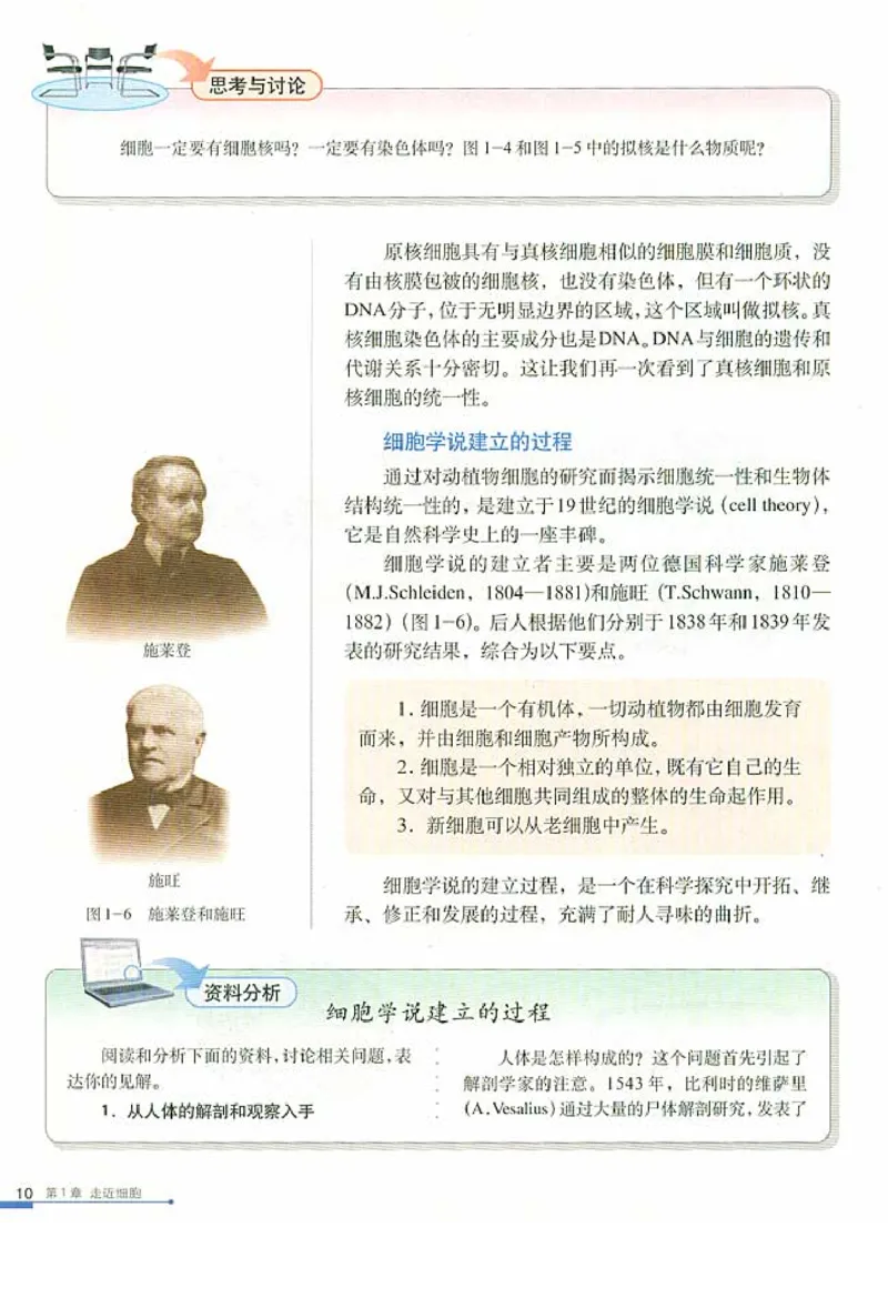 高中生物必修1分子与细胞_高中课本电子全科人教版语数英政历地物化生必修选修全套课本PPT_高中生物