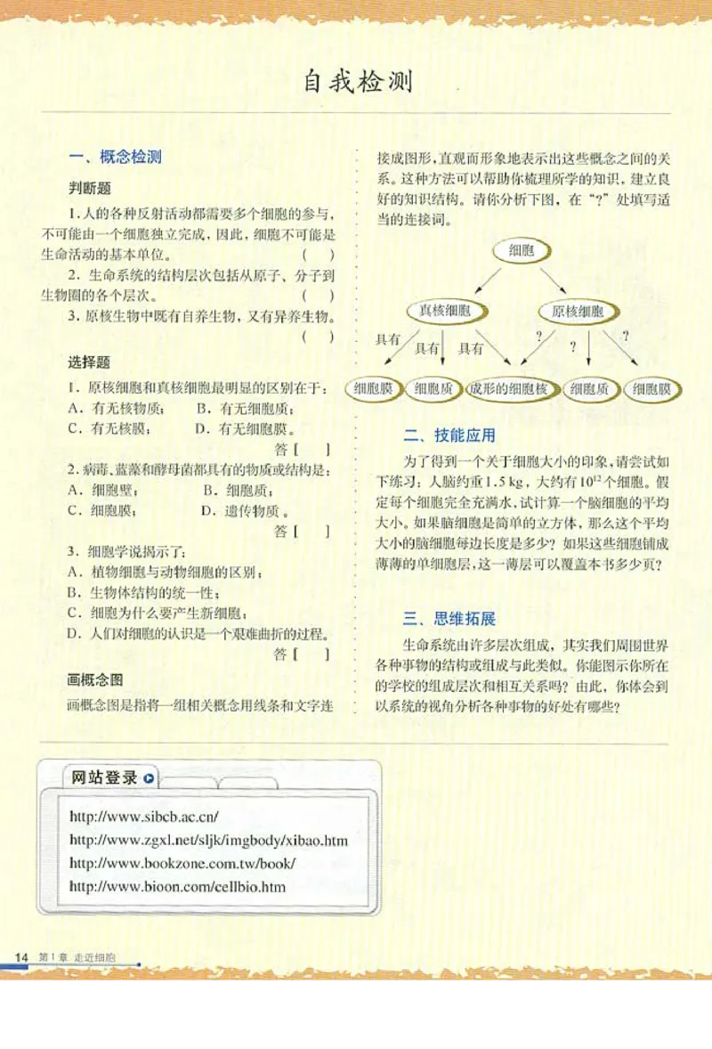 高中生物必修1分子与细胞_高中课本电子全科人教版语数英政历地物化生必修选修全套课本PPT_高中生物