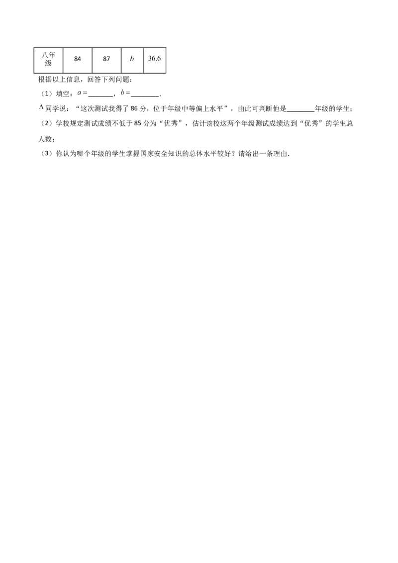 专题20.4数据的分析（全章直通中考）（基础练）-（人教版）_初中数学_八年级数学下册（人教版）_专题突破练习-V4