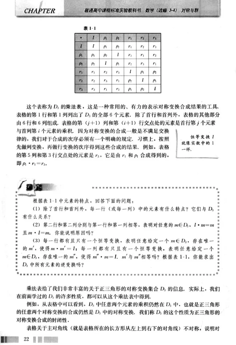 高中数学A版选修3-4对称与群_高中课本电子全科人教版语数英政历地物化生必修选修全套课本PPT_高中数学A版