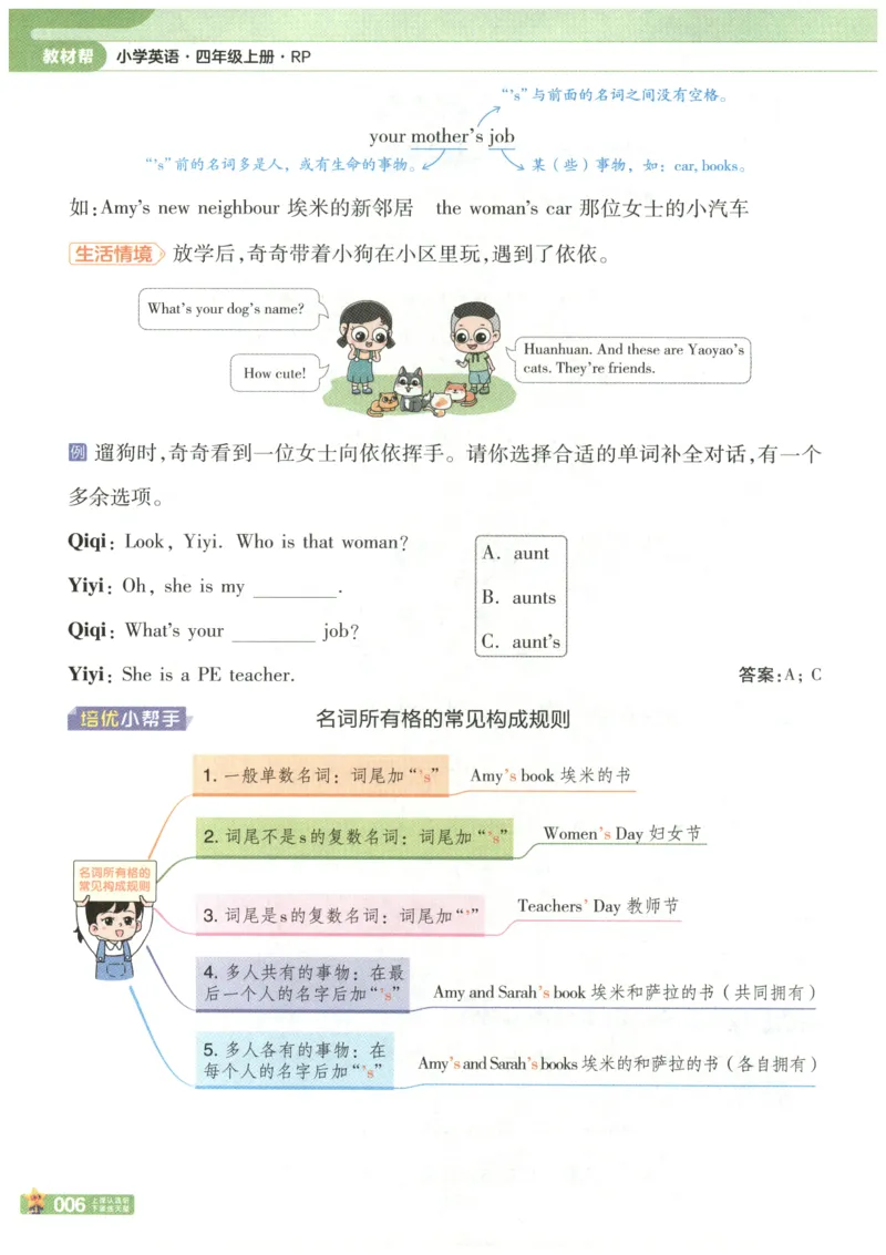 25秋《教材帮》英语人教PEP版4年级上册_21练习题+试卷合集多套完整版_-26春《教材帮》_3-6上册_25秋四上英语人教PEP版教材帮+练习帮+期末知识挂图