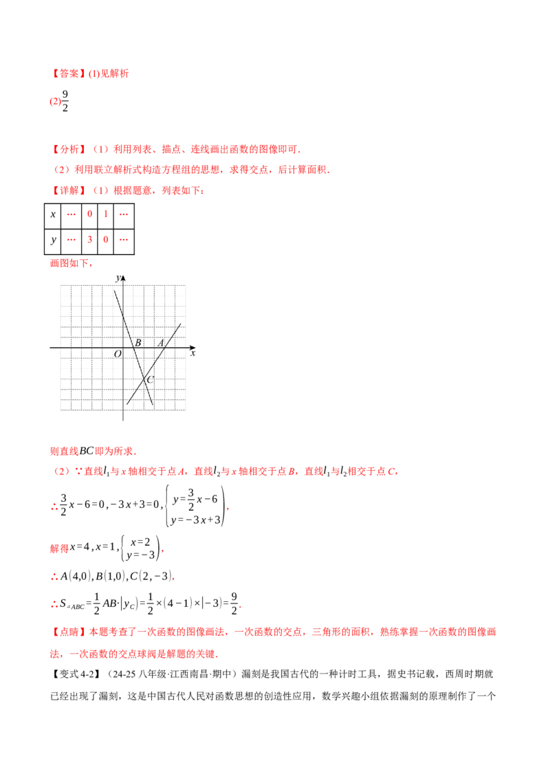 专题19.2一次函数的图象（十大题型）（举一反三）（人教版）（教师版）_初中数学_八年级数学下册（人教版）_母题专项-U66_2025版