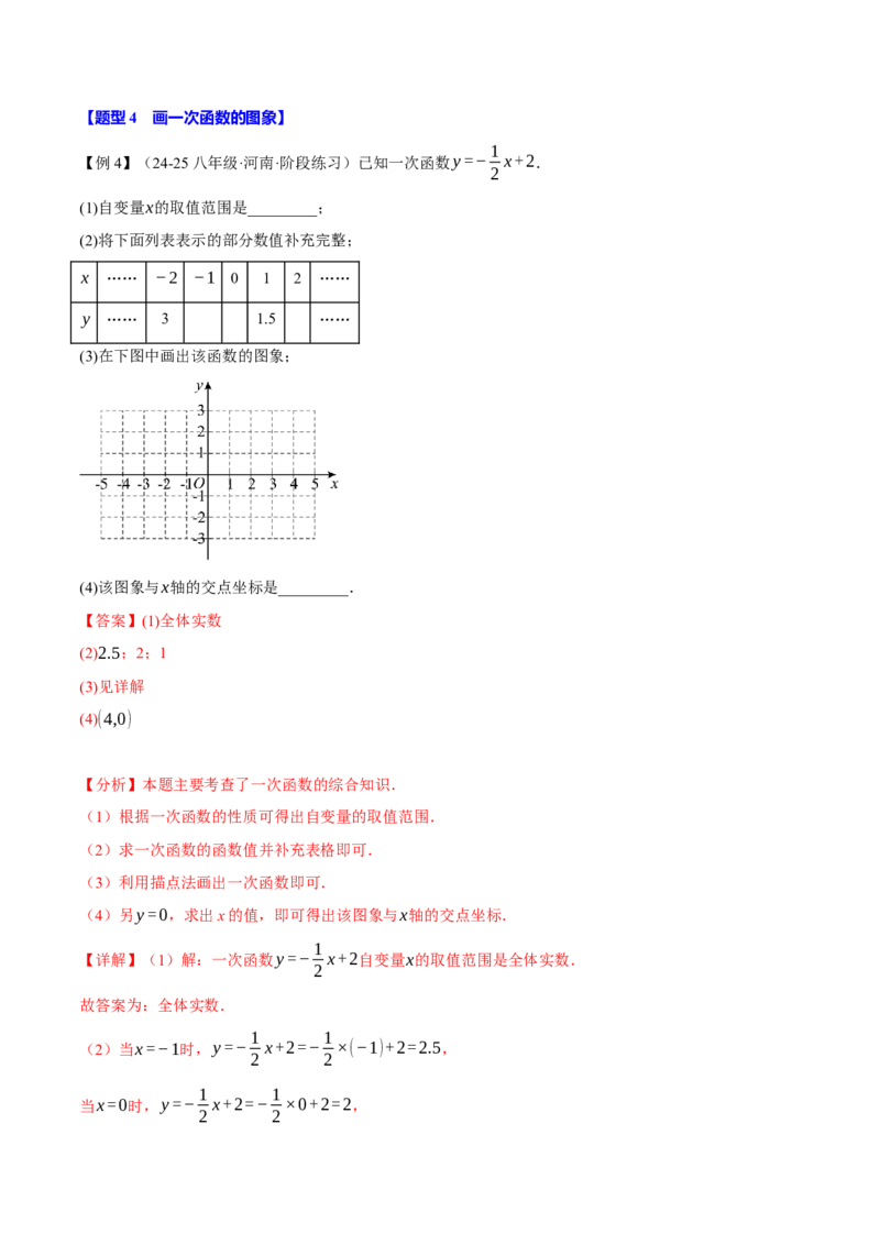 专题19.2一次函数的图象（十大题型）（举一反三）（人教版）（教师版）_初中数学_八年级数学下册（人教版）_母题专项-U66_2025版
