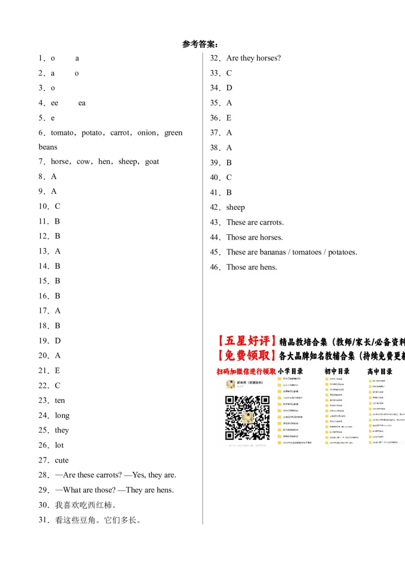 Unit4重难必备（知识清单）（人教PEP版）_单元复习专项-K50_2024版