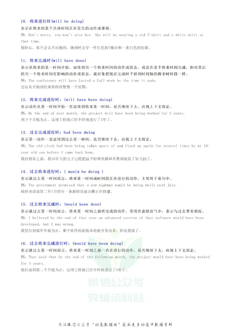 语法英语十六大时态用法大集合，考试必备！_高中全科精选资料包_英语精选资料包_资料干货