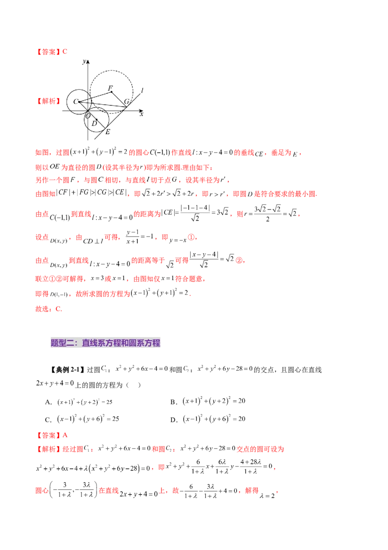 第03讲圆的方程（八大题型）（讲义）（解析版）_2.2025数学总复习_2025年新高考资料_一轮复习_2025年高考数学一轮复习讲练测（新教材新高考，含2024高考真题）_第八章平面解析几何