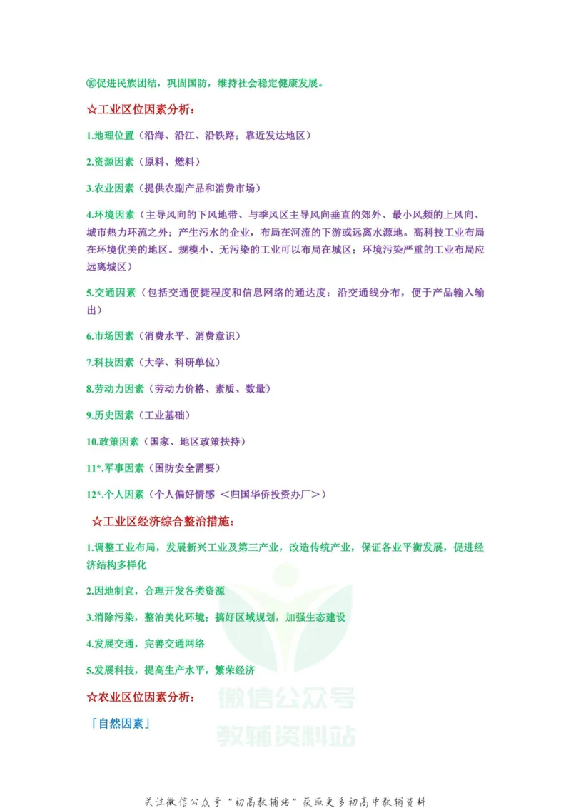 答题模板地理大题答题模板_高中全科精选资料包_地理精选资料包_解题技巧