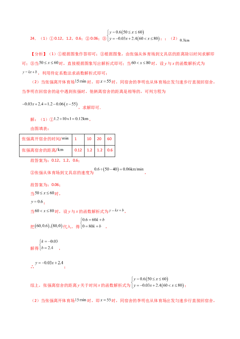 专题19.15一次函数（直通中考）（培优练）-（人教版）_初中数学_八年级数学下册（人教版）_专题突破练习-V4