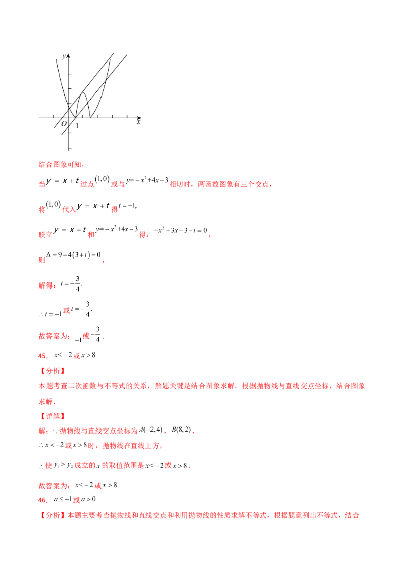 专题22.19二次函数常考考点分类专题（全章专项练习）（培优练）-（人教版）_初中数学_九年级数学上册（人教版）_专题突破练习-V4_2025版
