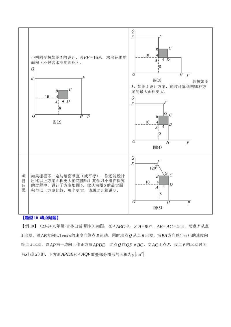 专题22.5实际问题与二次函数（十大题型）（举一反三）（人教版）（学生版）_初中数学_九年级数学上册（人教版）_母题专项-U66_2025版