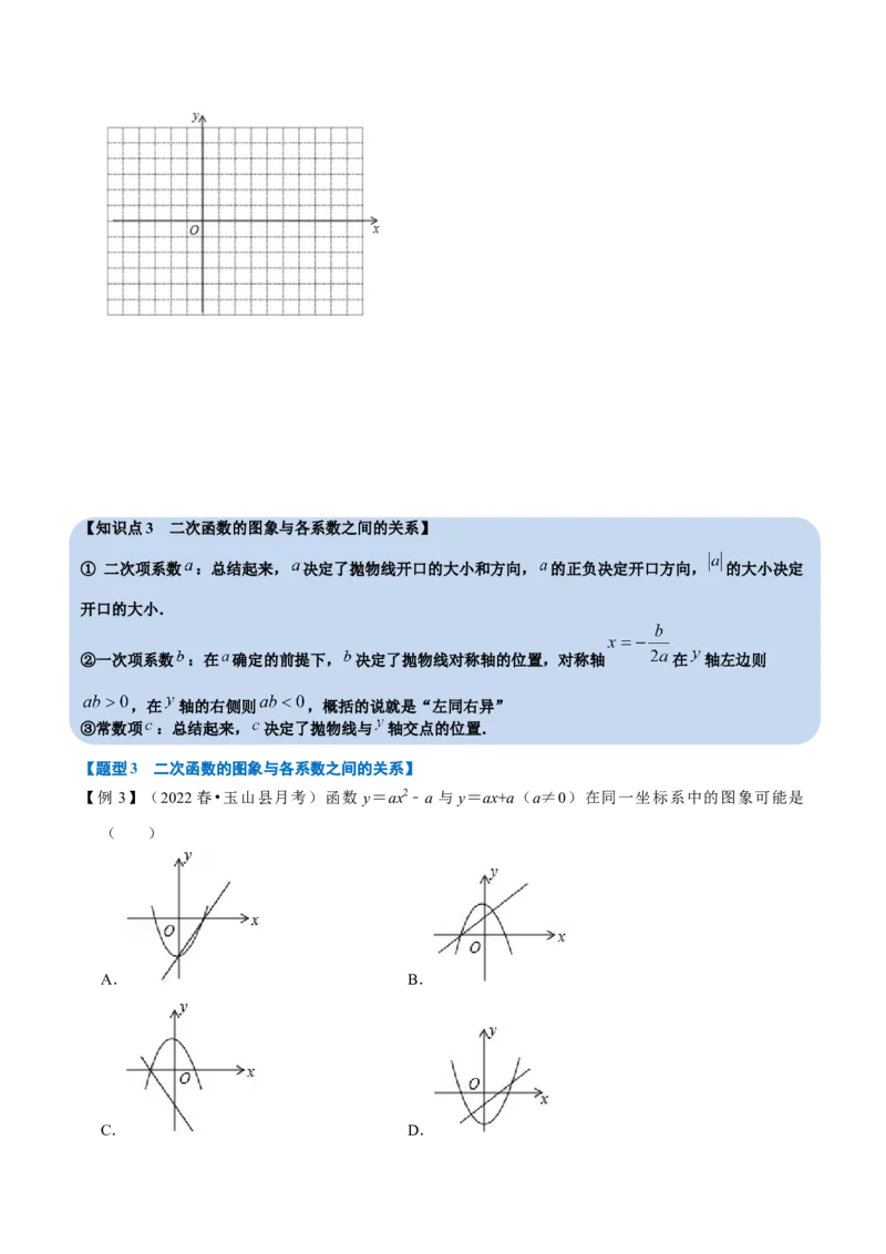 专题22.2二次函数的图象（六大题型）（举一反三）（人教版）（学生版）_初中数学_九年级数学上册（人教版）_母题专项-U66_2023版
