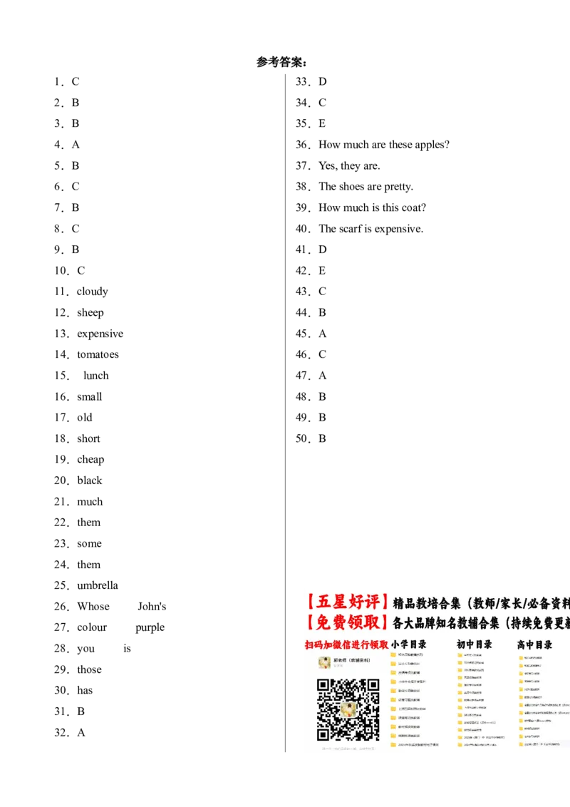 Unit6语法（知识清单）（人教PEP）_单元复习专项-K50_2024版