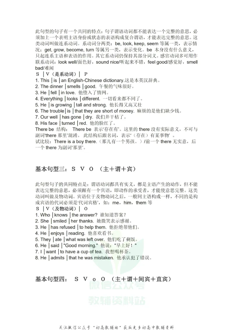 语法高中英语句子成分知识大汇总_高中全科精选资料包_英语精选资料包_资料干货