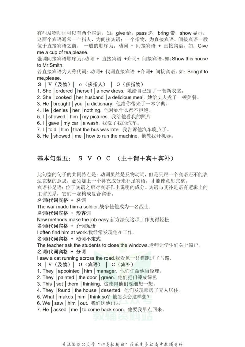 语法高中英语句子成分知识大汇总_高中全科精选资料包_英语精选资料包_资料干货