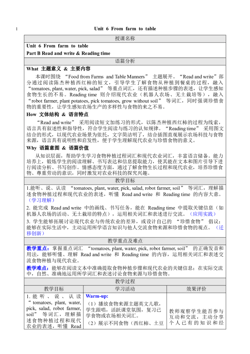 Unit6Onthefarm_00上课课件PPT+教案第十套完整版_教案