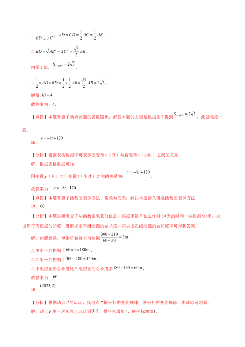 专题19.5函数的图象（分层练习）（基础练）-（人教版）_初中数学_八年级数学下册（人教版）_专题突破练习-V4