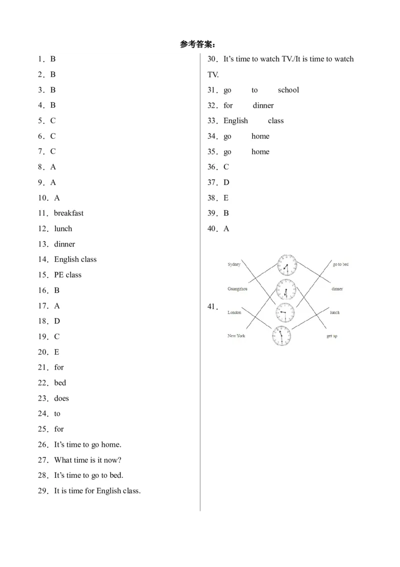 Unit2PartALet&rsquo;slearn&Let&rsquo;sdo-英语四年级下册（人教PEP版）_分层作业-K16_2024版