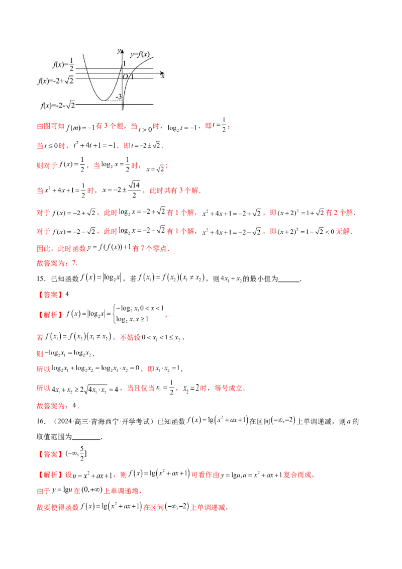 第05讲对数与对数函数（八大题型）（练习）（解析版）_2.2025数学总复习_2025年新高考资料_一轮复习_2025年高考数学一轮复习讲练测（新教材新高考，含2024高考真题）