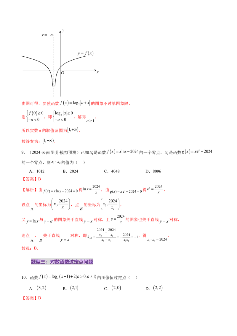 第05讲对数与对数函数（八大题型）（练习）（解析版）_2.2025数学总复习_2025年新高考资料_一轮复习_2025年高考数学一轮复习讲练测（新教材新高考，含2024高考真题）