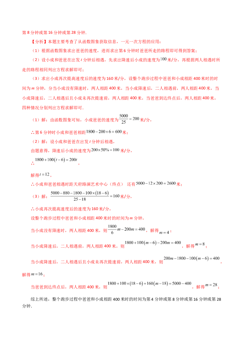 专题19.6函数的图象（分层练习）（提升练）-（人教版）_初中数学_八年级数学下册（人教版）_专题突破练习-V4