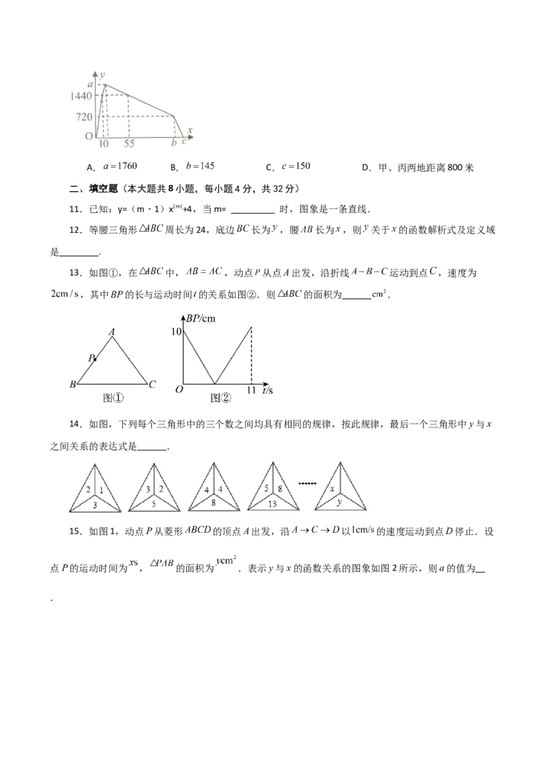 专题19.6函数的图象（分层练习）（提升练）-（人教版）_初中数学_八年级数学下册（人教版）_专题突破练习-V4