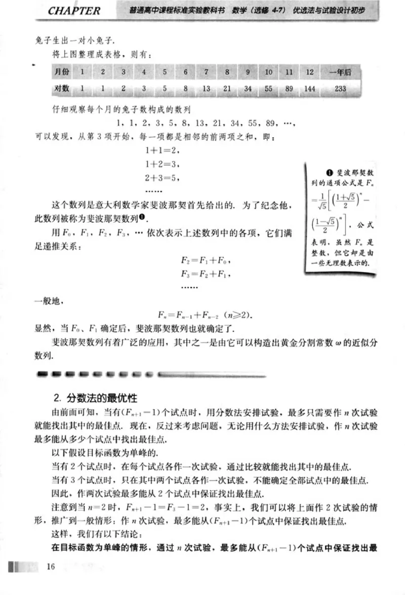 高中数学A版选修4-7优选法实验设计初步_高中课本电子全科人教版语数英政历地物化生必修选修全套课本PPT_高中数学A版