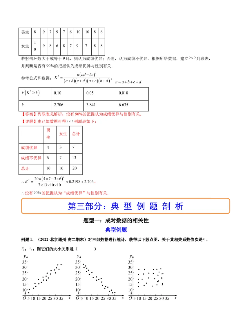第03讲成对数据的统计分析(精讲）（教师版）_2.2025数学总复习_2023年新高考资料_一轮复习_2023新高考数学一轮复习（新教材新高考）