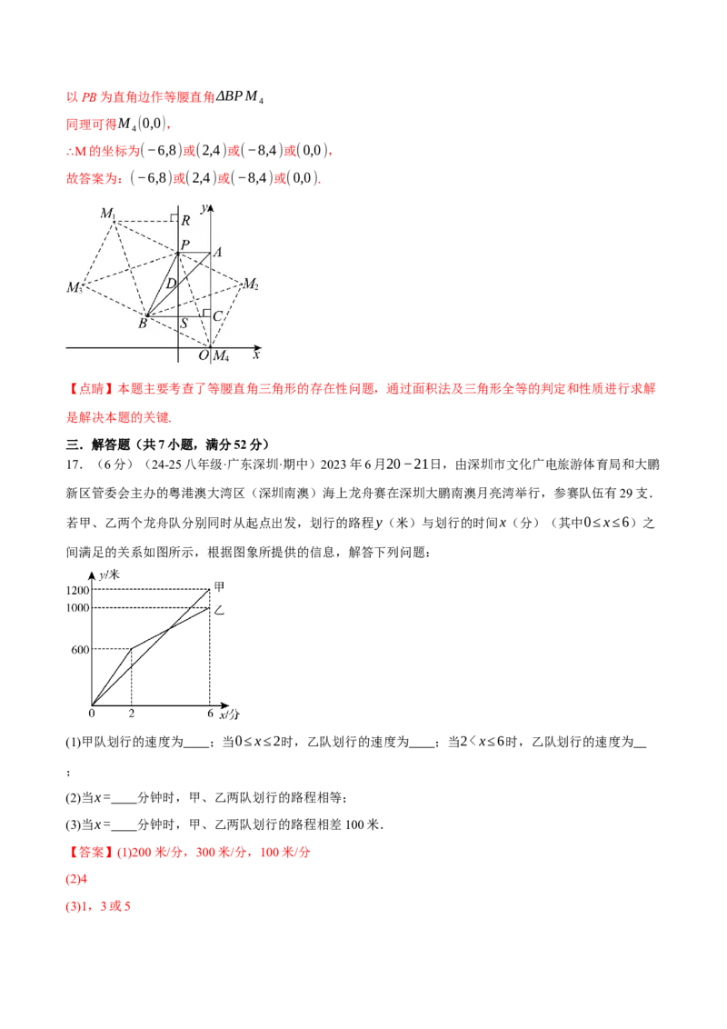 专题19.7一次函数单元提升卷（人教版）（教师版）_初中数学_八年级数学下册（人教版）_母题专项-U66_2025版