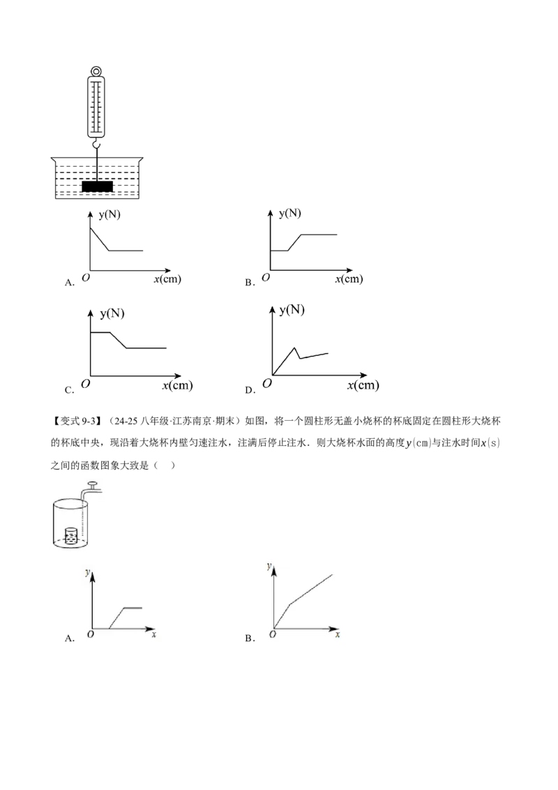 专题19.1函数（十大题型）（举一反三）（人教版）（学生版）_初中数学_八年级数学下册（人教版）_母题专项-U66_2025版
