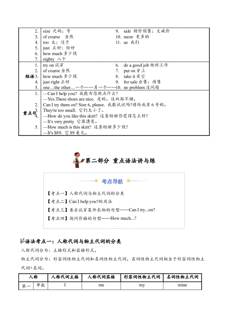 Unit6（知识清单）-（人教PEP版）_期末总复习-K164