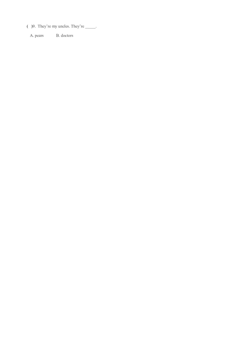 人教版四年级下册英语期末试卷(含答案---)_期中+期末-K152_老试卷汇总_PEP小学英语四年级下册期末试卷7份