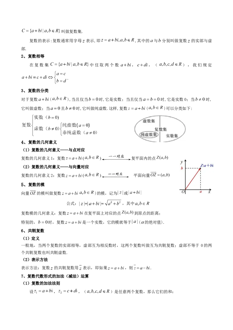 第05讲复数(精讲+精练）（教师版）_2.2025数学总复习_2023年新高考资料_一轮复习_2023新高考数学一轮复习（新教材新高考）