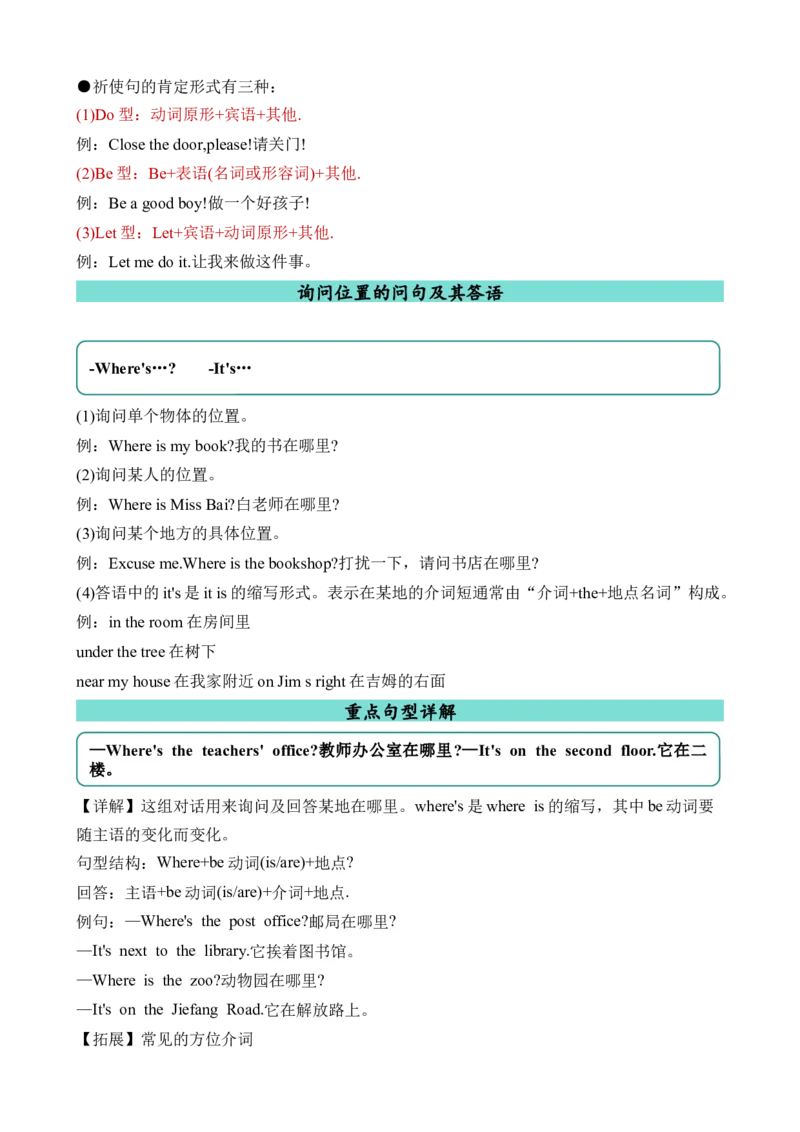 Unit1语法（知识清单）（人教PEP版）_单元复习专项-K50_2024版