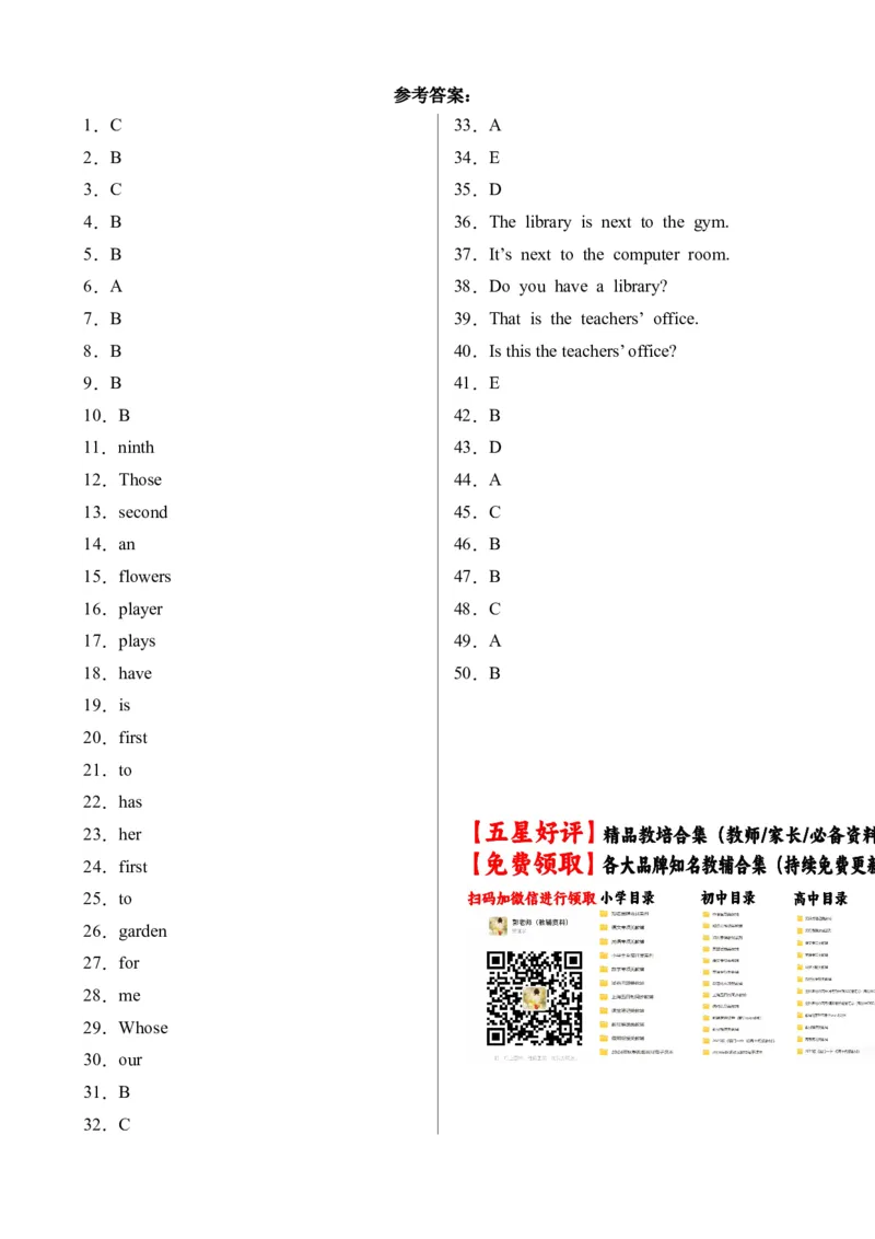 Unit1语法（知识清单）（人教PEP版）_单元复习专项-K50_2024版