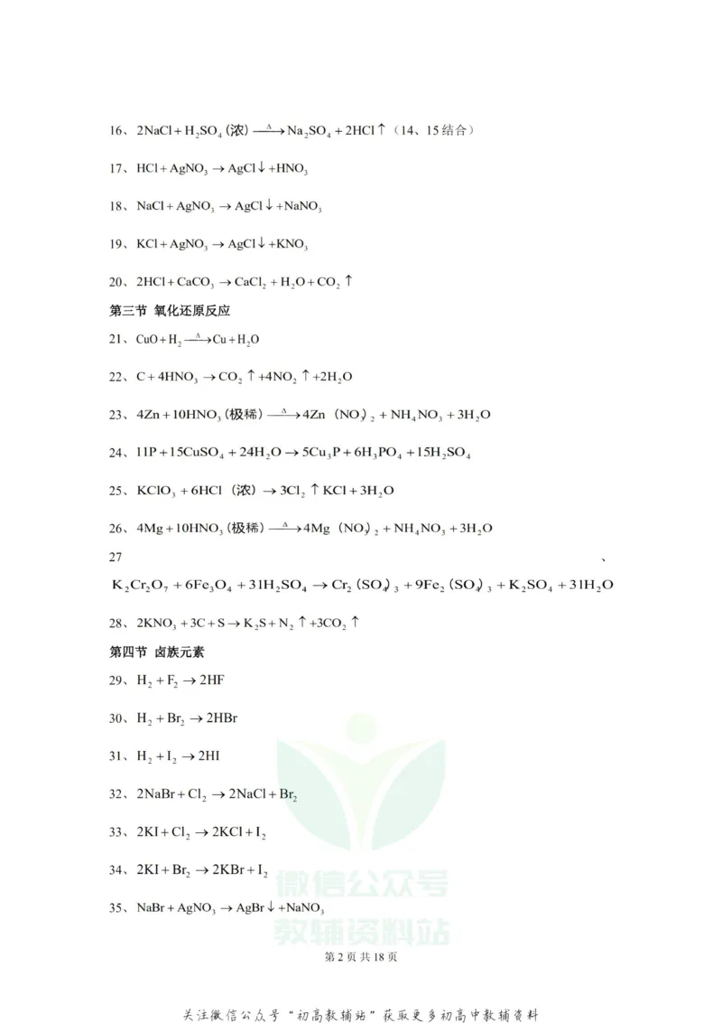 方程式高中化学方程式大全(绝对全)_高中全科精选资料包_化学精选资料包_资料干货
