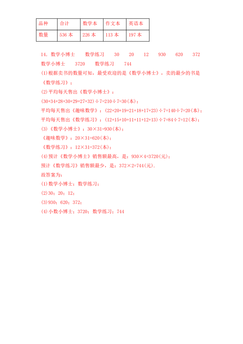 基础+拔高9.1数据的收集与整理练习一三年级下册数学一课一练苏教版(1)_三年级数学下册（苏教版）_同步练习_课时练习_课时版本三