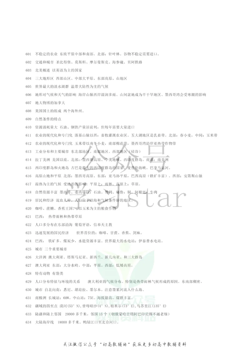 高中地理690个知识点汇总_高中全科精选资料包_地理精选资料包_资料干货