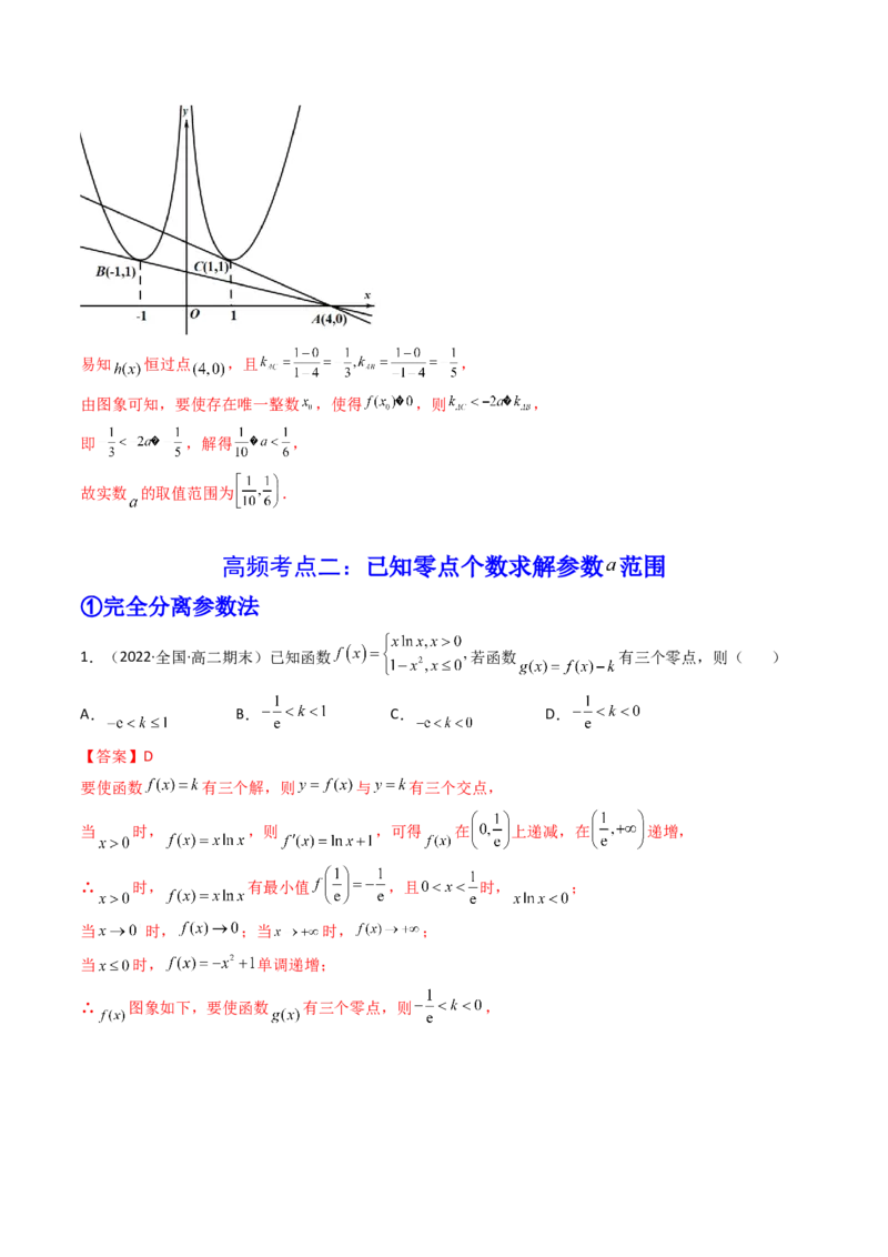 第08讲拓展一：分离变量法解决导数问题(精讲+精练）（教师版）_2.2025数学总复习_2023年新高考资料_一轮复习_2023新高考数学一轮复习（新教材新高考）