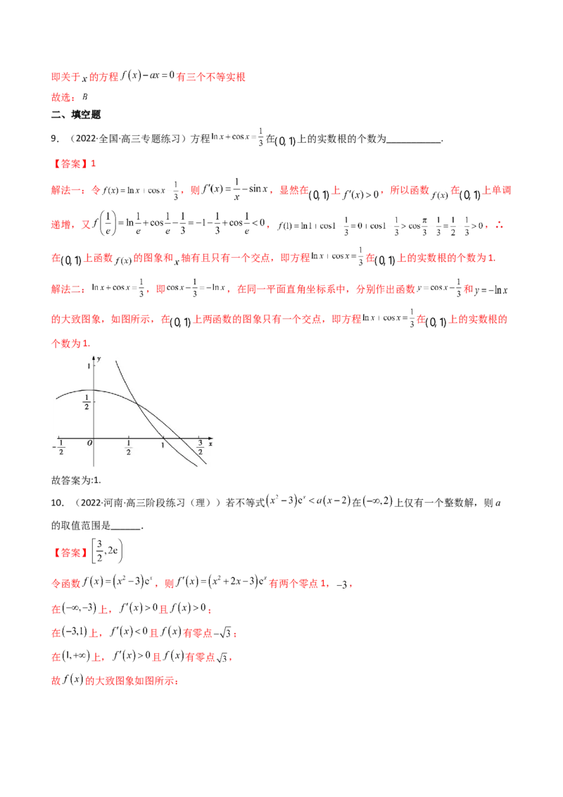 第08讲拓展一：分离变量法解决导数问题(精讲+精练）（教师版）_2.2025数学总复习_2023年新高考资料_一轮复习_2023新高考数学一轮复习（新教材新高考）