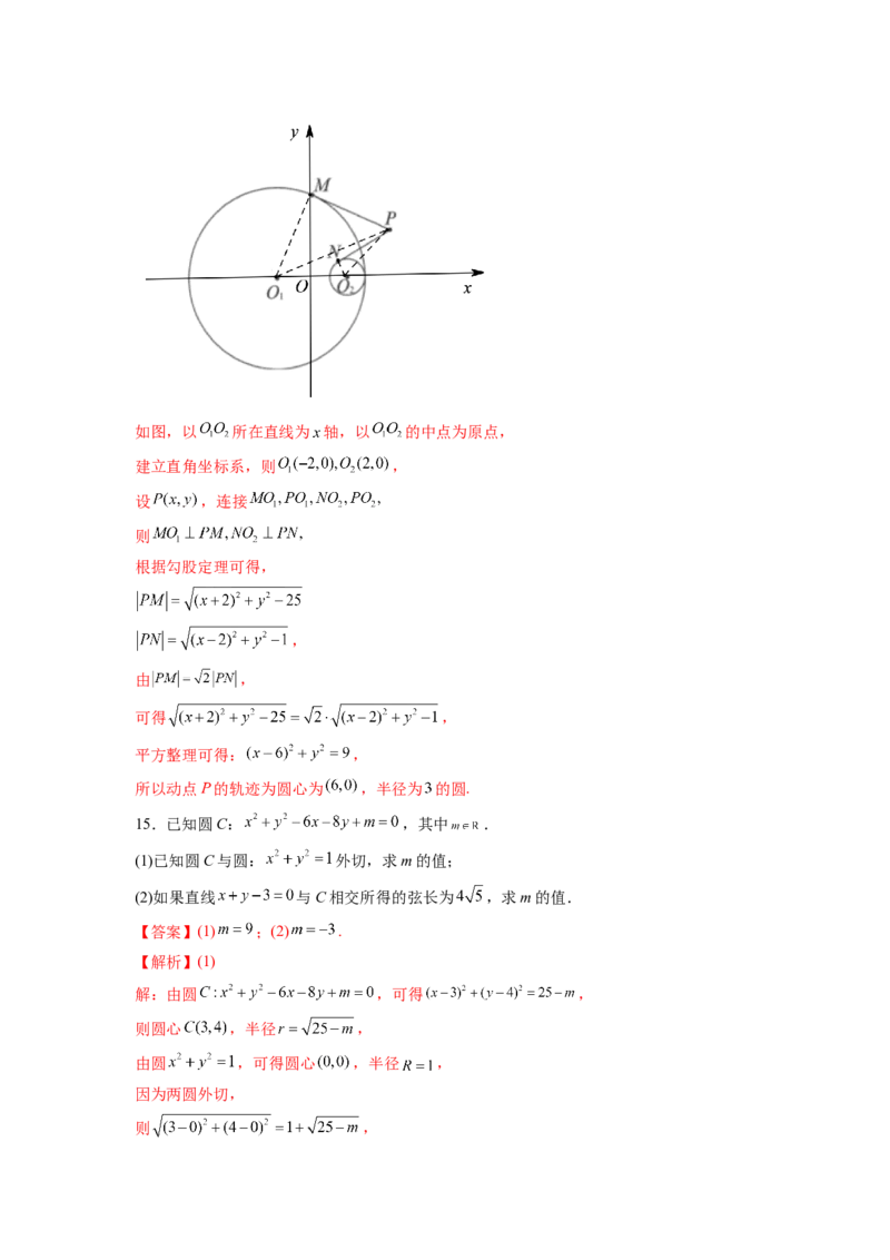 第26练圆的方程（解析版）-2023年高考一轮复习精讲精练必备_2.2025数学总复习_2023年新高考资料_一轮复习_2023年高考数学一轮复习精讲精练（新高考专用）