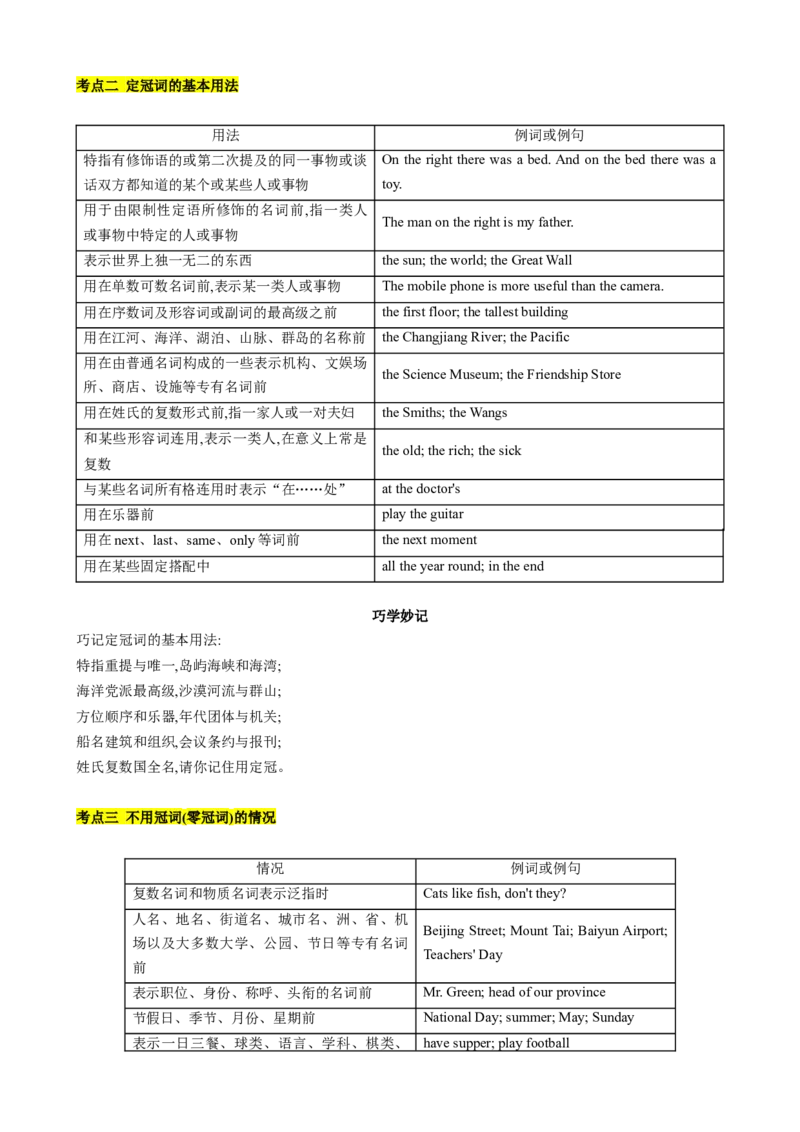 专题02考点拓展2&冠词、数词、连词&写作指导（日常生活）（解析版）_新人教版7下英语学习资料包_13.寒假班预习专项讲义_02-25春人教版英语七年级年级下册寒假学习讲义