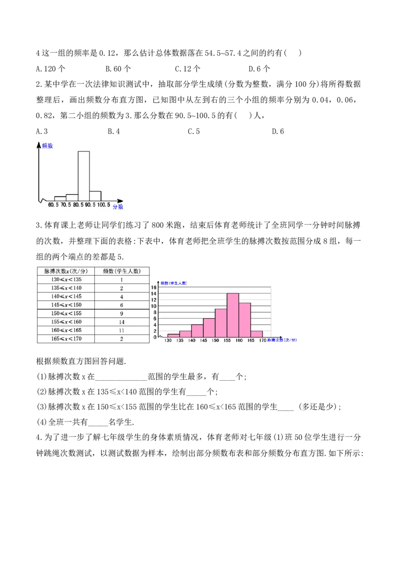 10.2.2直方图（2）（导学案）_初中数学人教版_7下-初中数学人教版_7下-初中数学人教版（旧版）赠送_01课件+教案（配套）_课件+教案+学案（第1套）_学案